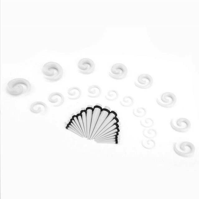 Dehner Ohr Dehner Plugs, Acryl, Schneckenform, Weiß, Unisex - Bild 1