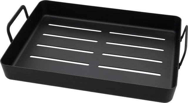 SILVERCREST Serviertablett aus Metall in Schwarz mit Griffen und rutschfester Beschichtung, rechteckig - Bild 1