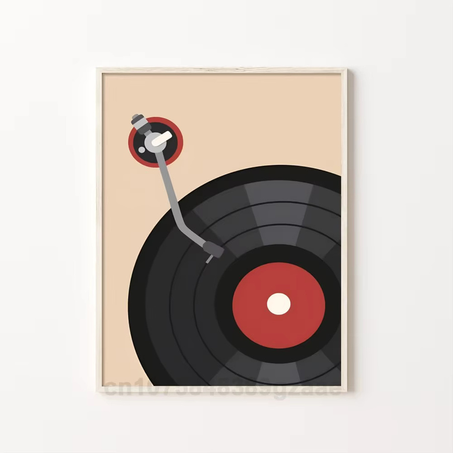 Vintage Musik Vinyl Schallplatte Poster aus Papier für dein Zuhause und dein Café - Bild 7