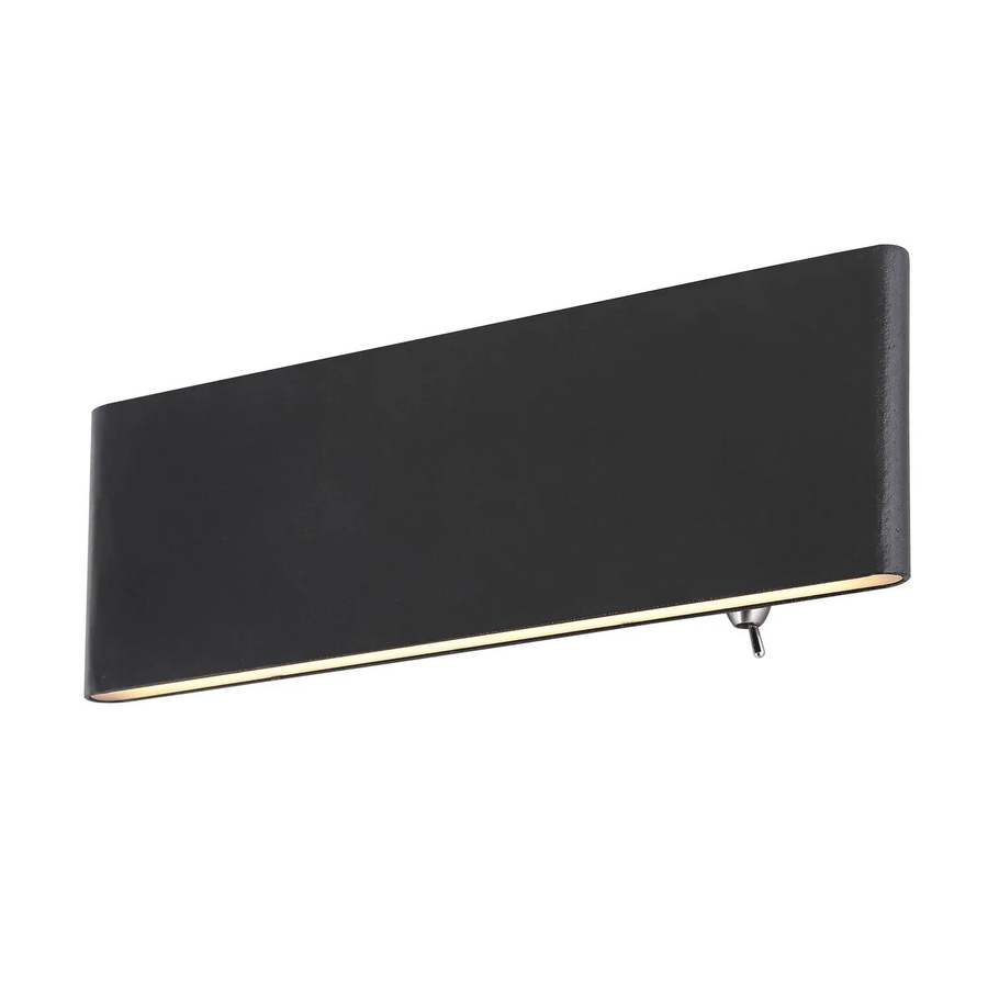 Globo LED-Wandleuchte Siegfried Schwarz, Up-and-Down Effekt, B/H/T: 22,5 x 8 x 1 cm - Bild 2