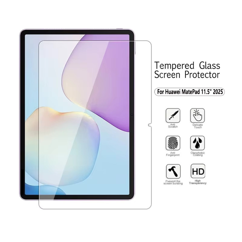 2er-Pack Panzerglas Display Schutzfolie für Huawei MatePad 11,5 Zoll 2025, transparent, kratzfest - Bild 2