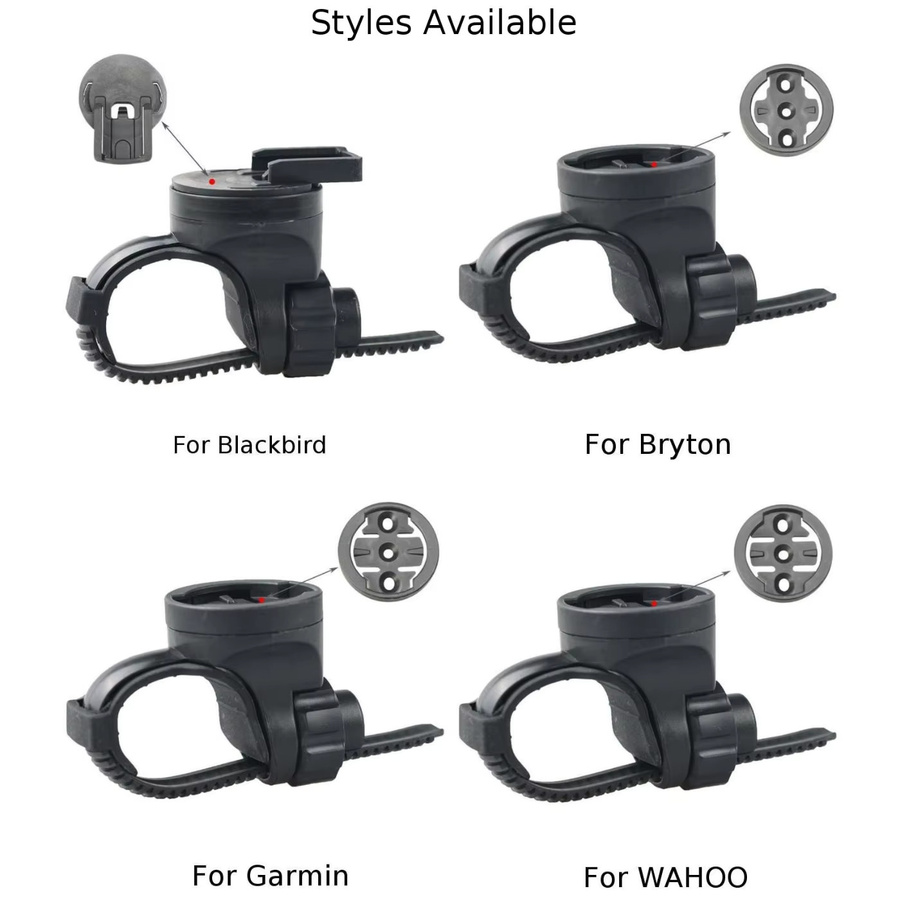 SPORTARC Fahrrad Lenker Computer Halterung in Schwarz für Garmin, Bryton und Wahoo, passend für runde und flache Lenker - Bild 5