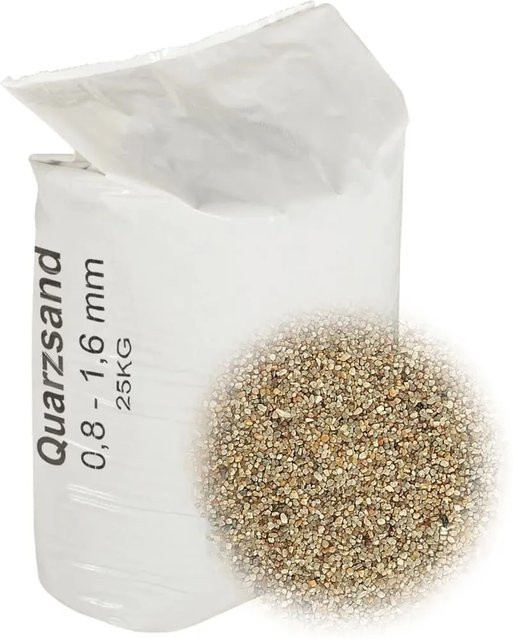 vidaXL Filtersand Quarzsand für Sandfilteranlagen, 25 kg, Korngröße 0,8-1,6 mm - Bild 1
