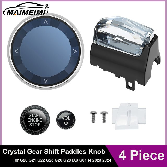 RYSJM Kristall Paddle Shifter Set für BMW G20 G21 G22 G23 G26 G28 IX3 G01 i3 i01 i4 F44 F45 F46, Farbe: transparent - Bild 1