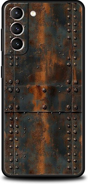 Handyhülle im Vintage Industriestil für Samsung Galaxy S24 FE S23 S22 S21 S20 Ultra Plus Edge in Braun aus weichem TPU - Bild 1