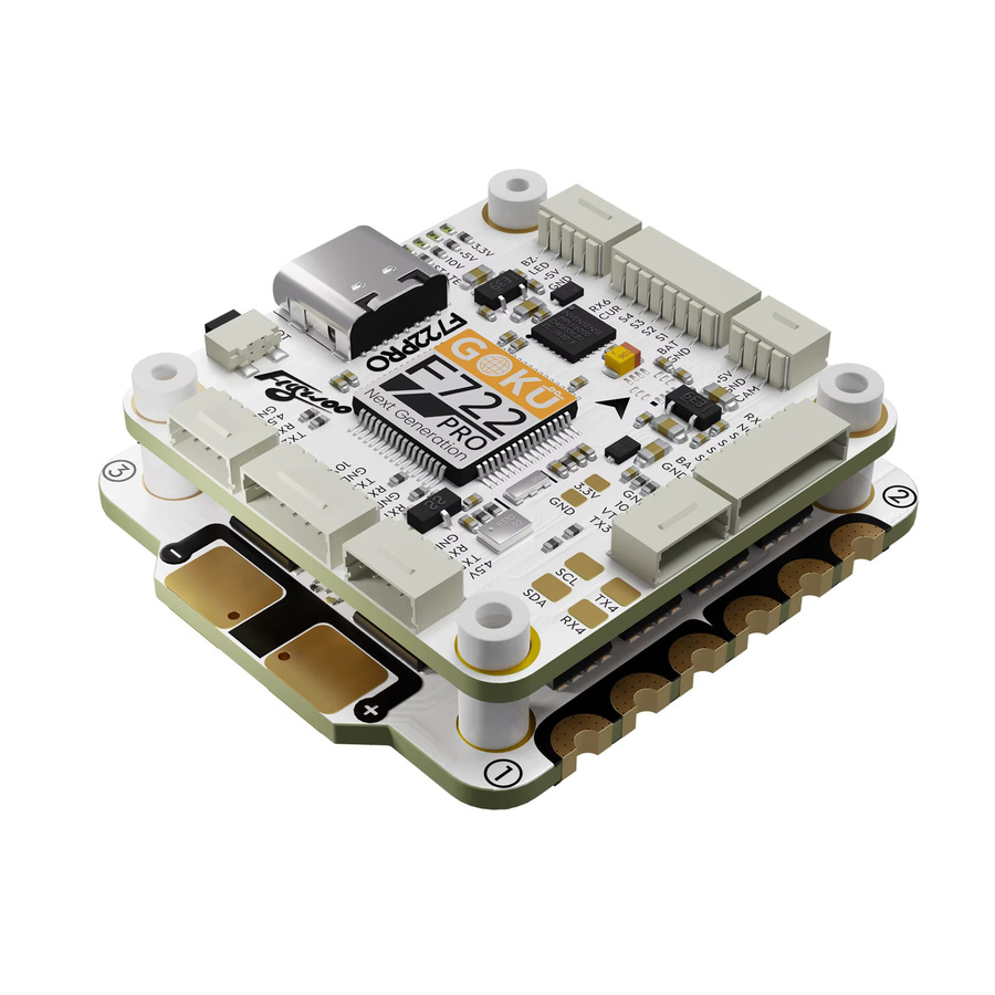 Flywoo GOKU F722 V2 32bit 128k AM32 Stack Plug&Play O4 / O4 Pro in Weiß - Bild 2