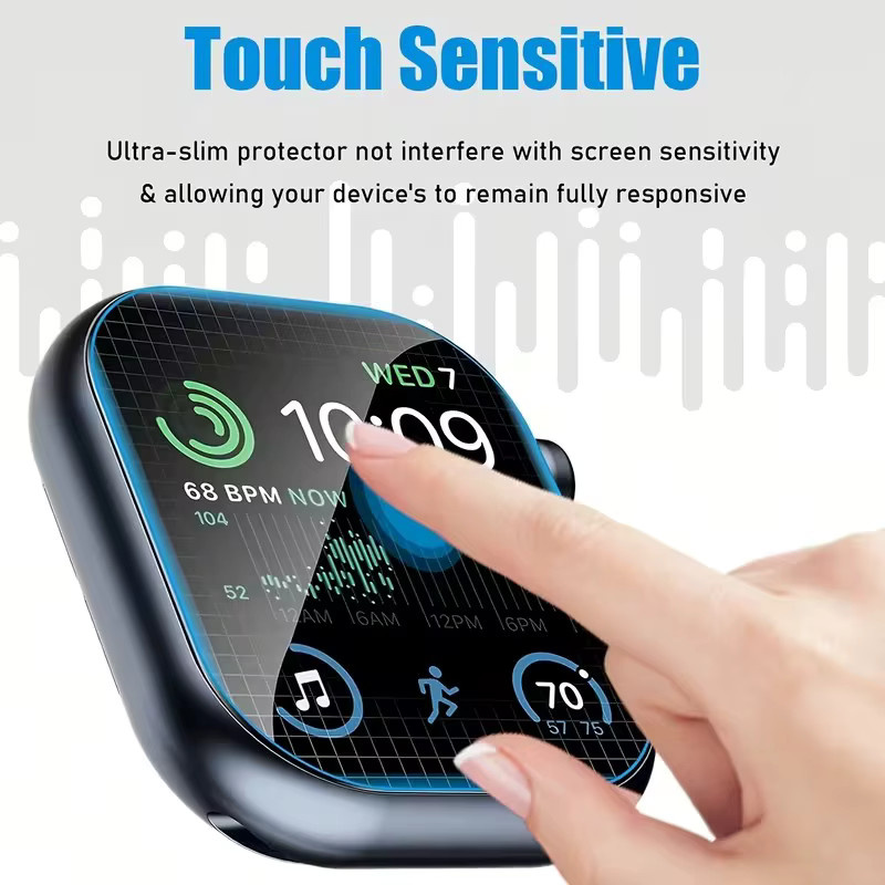 Apple Displayschutz Hydrogel, 3 Stück, transparent, Unisex - Bild 5