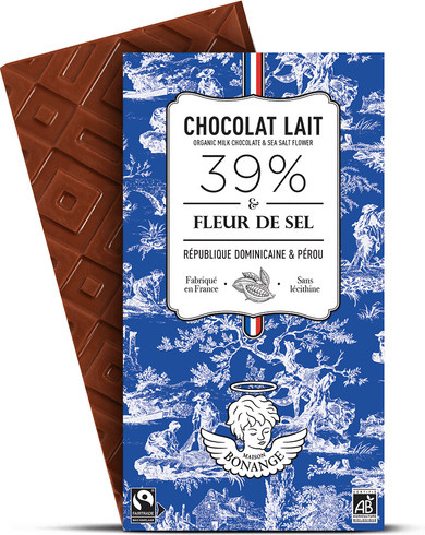 Maison Bonange Bio-Vollmilchschokolade Fleur de Sel 80 g - Bild 1