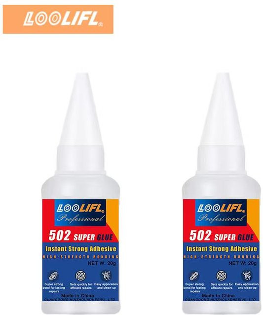 LOOLIFL Cyanacrylat-Sofortkleber 20 ml, transparenter Superkleber für DIY-Projekte, Schmuck und Schuhe - Bild 1