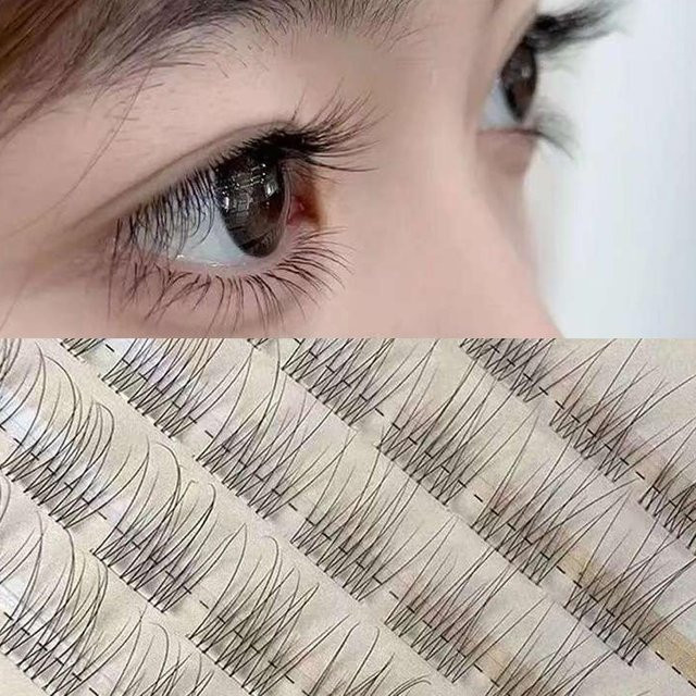 Einzelne Cluster falsche Wimpern, Black, Natürlich, Unisex - Bild 1