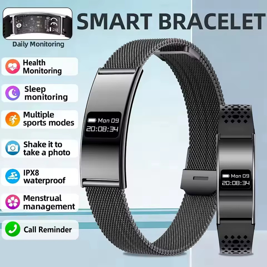Ola Esporte Smartwatch Gold Ultra-dünnes Smartband mit Herzfrequenz- und Gesundheitsüberwachung sowie Wasserdichtigkeit - Bild 5