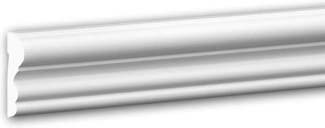 Profhome Wandleiste Stuckleiste Zierleiste in Weiß, B/H/T: 200 x 1,6 x 4,4 cm - Bild 1