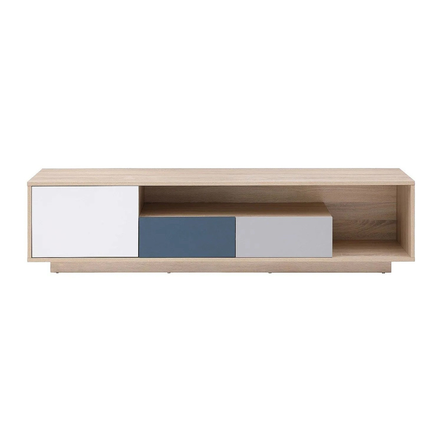 Vente-unique TV-Board Filutia in Naturfarben Hell und Dunkel Mehrfarbig, Breite: 180 cm - Bild 2