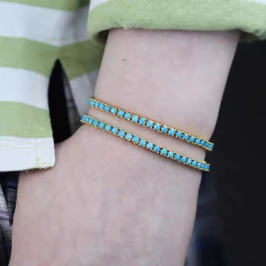 ZAKOL Tennis Armbänder, Blau Türkis, Zirkonia, Unisex - Bild 3