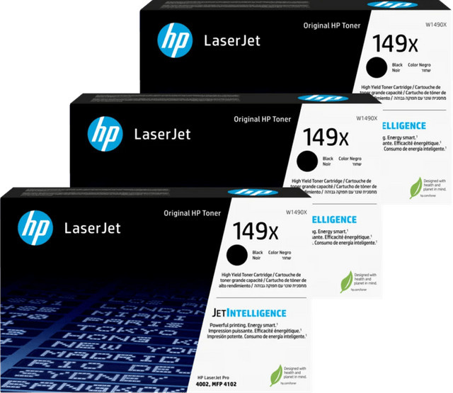 HP 149X LaserJet Toner Schwarz 3er Pack für HP LaserJet Pro 4001, 4002 und HP LaserJet Pro MFP 4101, 4102 - Bild 1