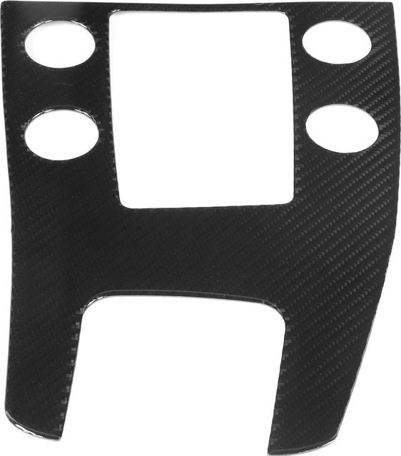 Koogeelife Kohlefaser Mittelkonsole Schalthebel Panel Zierabdeckung für V60 S60 2010-2017 Rechtslenker, Schwarz - Bild 1