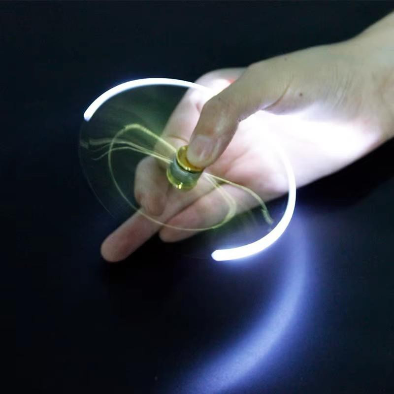 Yiran bag Multifunktionale Dekompression Finger drehen leuchtende Gyro Stifte Spielzeug Fidgets Spinner LED Licht Kugelschreiber Metall Gyro Stift - Bild 3