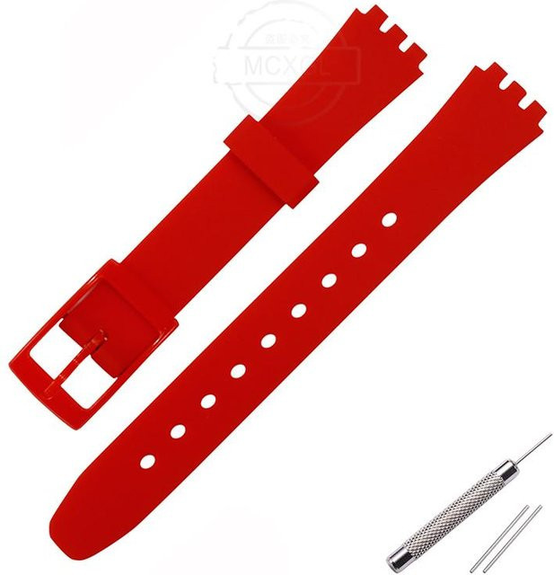 Uhrenarmband Silikon, rot, Damen, 12 mm - Bild 1