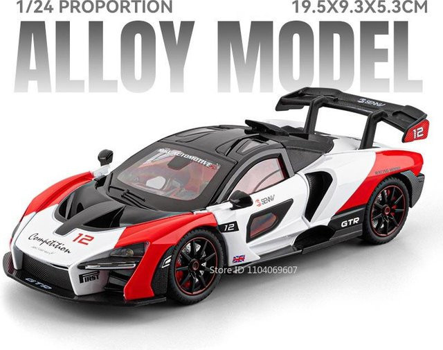 Linyi toy car Senna P1 Modell Sportwagen, 1:24, Licht und Sound, ab 14 Jahren - Bild 1