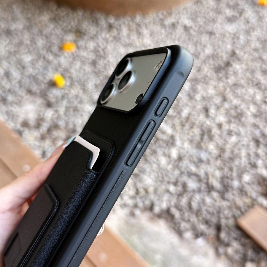 HQBBRO Magnetische Business Handyhülle Slim Fit mit Kartenhalter für iPhone 17 Pro Max, 16 Plus, 15, 14, 13 in Schwarz - Bild 2