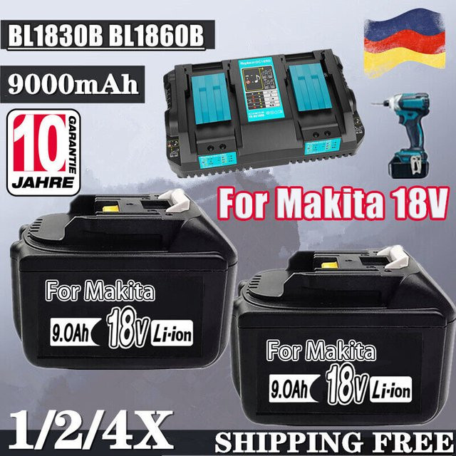 18V Ersatzakku für Makita Akku-Schrauber und Elektrowerkzeuge in Schwarz - Bild 1