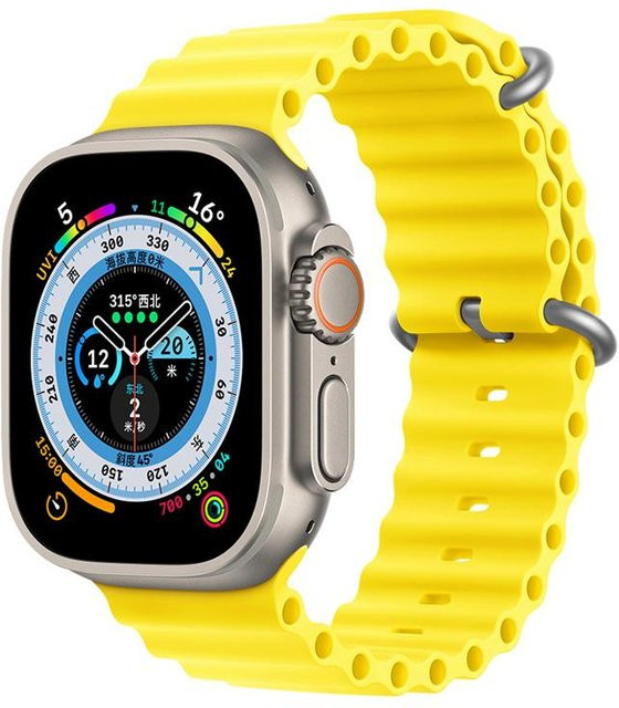 Uhrenarmband Silikon, gelb, Unisex - Bild 1