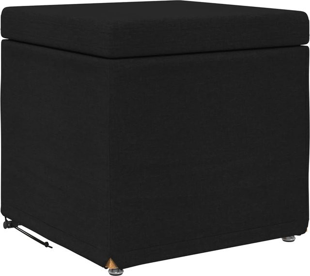 vidaXL Hocker Schwarz mit modernem Design aus Stoff und Pressholz B/T/H: 41 x 41 x 40 cm - Bild 1