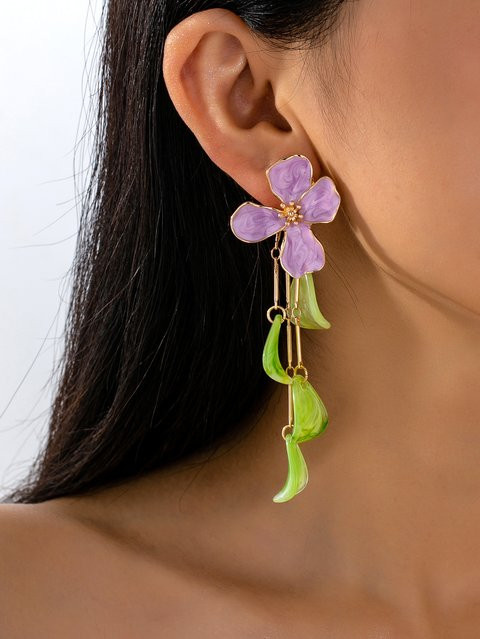 Ohrringe mit kleinen Blumen, Damen - Bild 1