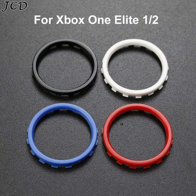 Jcd 2 Stück Custom Thumbs Stick Kreis Akzent Ringe in Rot für Microsoft Xbox One Elite Serie 1 und Serie 2 Controller Reparatur Ersatz - Bild 1