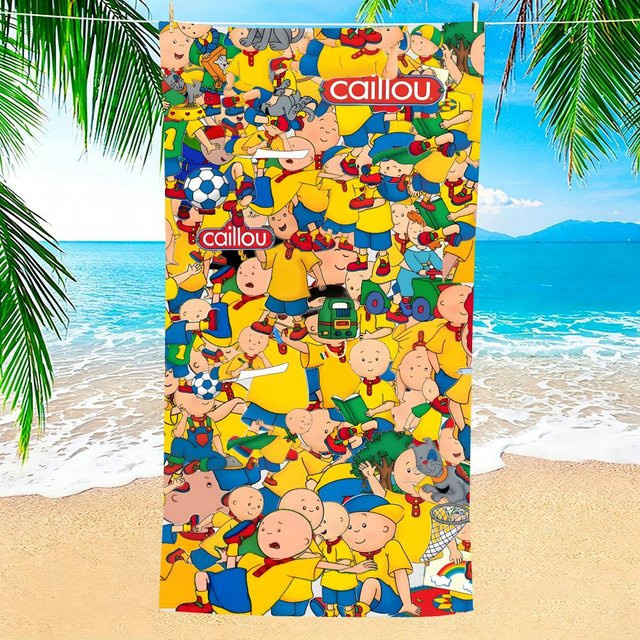 C-Caillou-S Mikrofaser Strandtuch von JMG Household Supplies, schnelltrocknend und sandfrei, multicolor, B: 178 cm, T: 90 cm - Bild 1