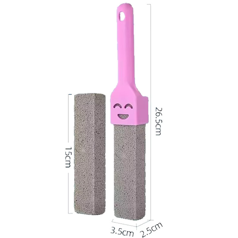 VIE LENTE Bimsstein Reinigungs-Stick zur Entfernung von Kalk, Rost und Flecken für WC, Bad und Fliesen mit Pinselaufsatz - Bild 3
