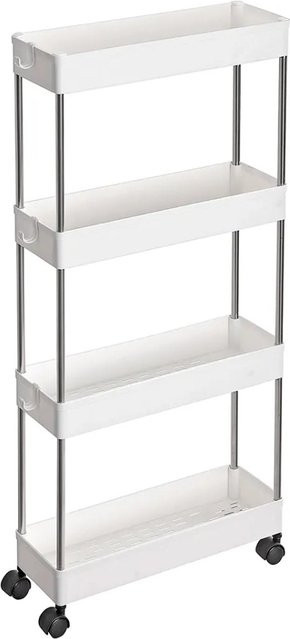 Songmics Nischenregal mit 4 Ebenen in Weiß, B/T/H: 12,5 x 40 x 88 cm - Bild 1