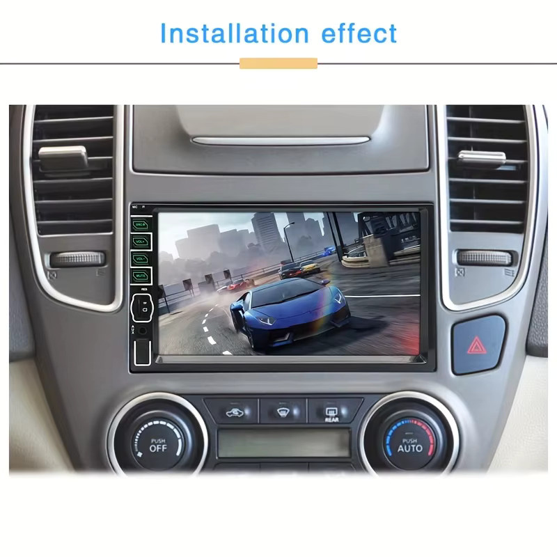 Bileeko 1-DIN Auto-Audio-Stereoanlage mit 17,78 cm HD-Touchscreen, MP5-Multimedia-Player, Mirror Link und FM-Radio in Schwarz - Bild 5