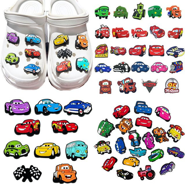 Potdemiel Schuh-Charms, Cartoon Auto-Serie, PVC - Bild 1