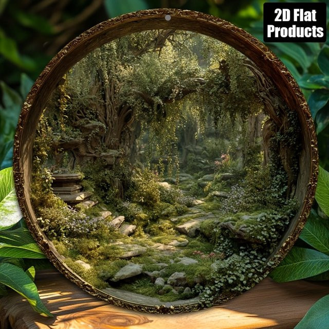 Rundes Metall-Wandschild mit Baum-Motiv von CIFBUY, Durchmesser: 20,32 cm - Bild 1