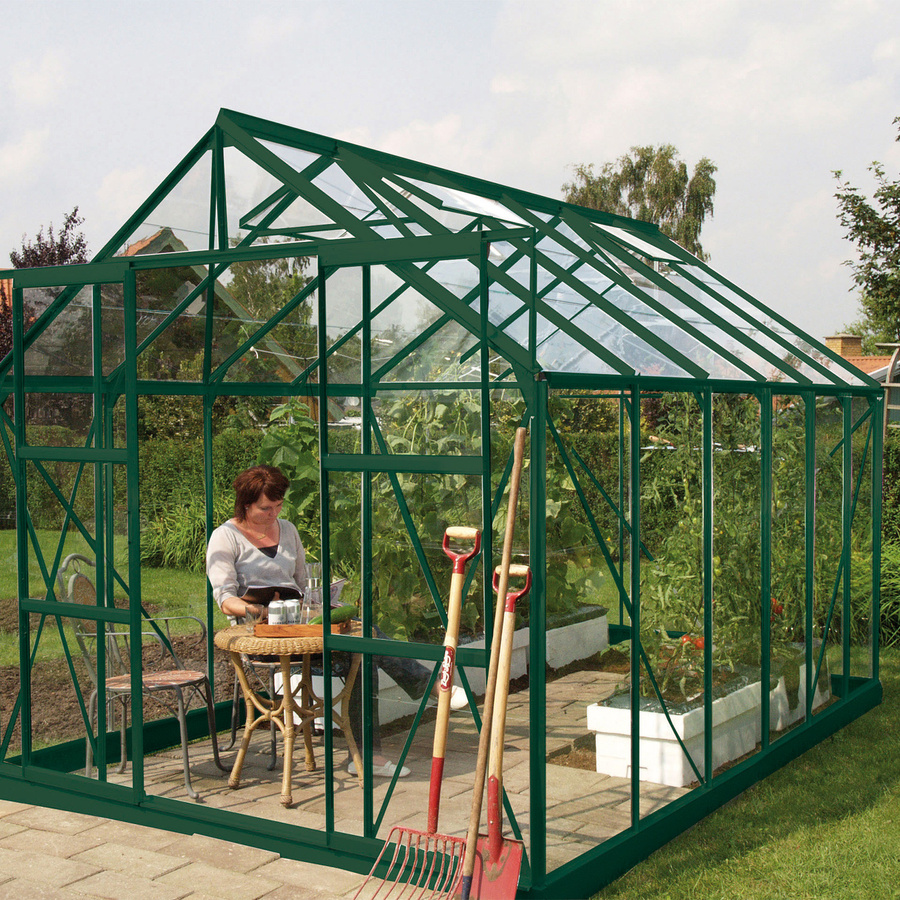 Vitavia Gewächshaus Uranus 9900 in Smaragdgrün mit 9,9 m² Fläche und 3 mm ESG-Glas - Bild 3