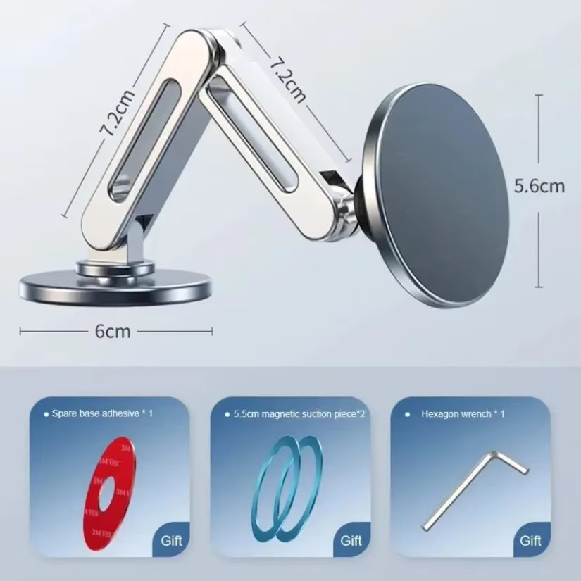 Opansten Universal Magnetische Smartphone Halterung mit Saugnapf für Dashboard, Desktop oder Wand, Farbe: Silber - Bild 2