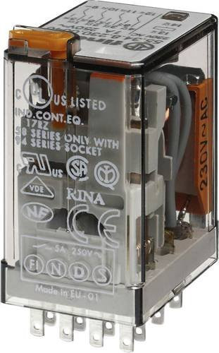 Finder Steckrelais 55.34.8.006.0040 6 V/AC 7A 4 Wechsler transparent - Bild 1