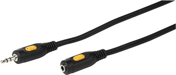 Vivanco Klinkenverlängerung 3,5 mm Jack in Schwarz, Länge: 2,5 m - Bild 1