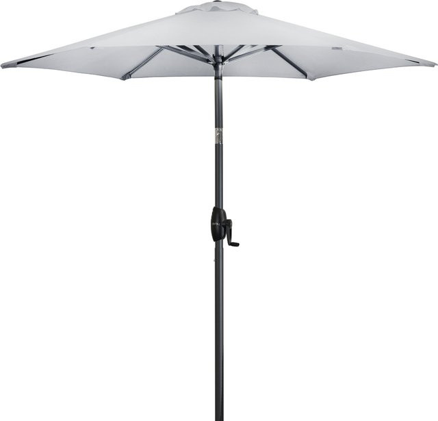 Doppler Sonnenschirm Derby Basic Lift Neo 180 Mittelmastschirm, hellgrau, Durchmesser: 180 cm - Bild 1