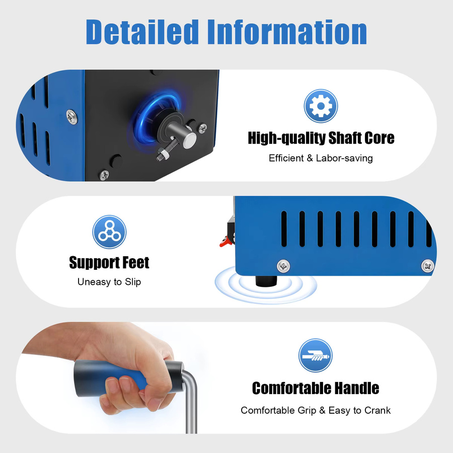 Bymaocar 20W Handkurbel-Generator Tragbare Notfall-Powerbank mit USB-C für Outdoor und Tourismus in Blau - Bild 5