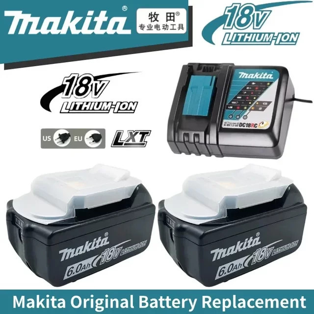 Makita 18V Lithium-Ionen Akku mit 6,0Ah für Elektrowerkzeuge, Schwarz - Bild 1