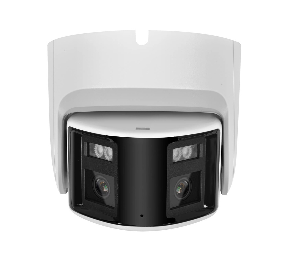 Hikvision DS-2CD2347G2P-LSU/SL ColorVu Turret IP-Kamera mit 4MP Panorama, Doppellinse, Farbnachtsicht, Mikrofon und Lautsprecher in Weiß - Bild 2