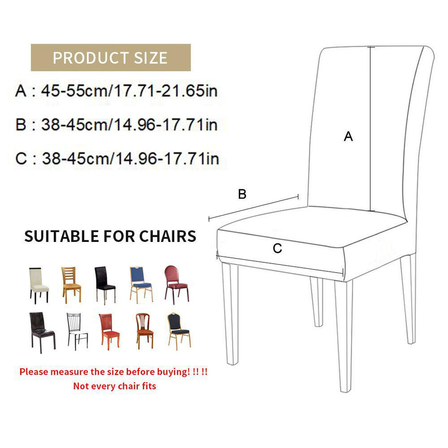 Hochwertiger Spandex-Stretch-Stuhlbezug für Esszimmer und Küche in Weiß - Bild 4