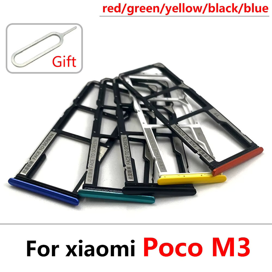 Xiaomi SIM-Kartenhalter und Chip-Schublade als Adapter-Ersatzteil für Poco X3 F2 Pro M3 POCOHONE F1+ in Schwarz und Multicolour - Bild 4