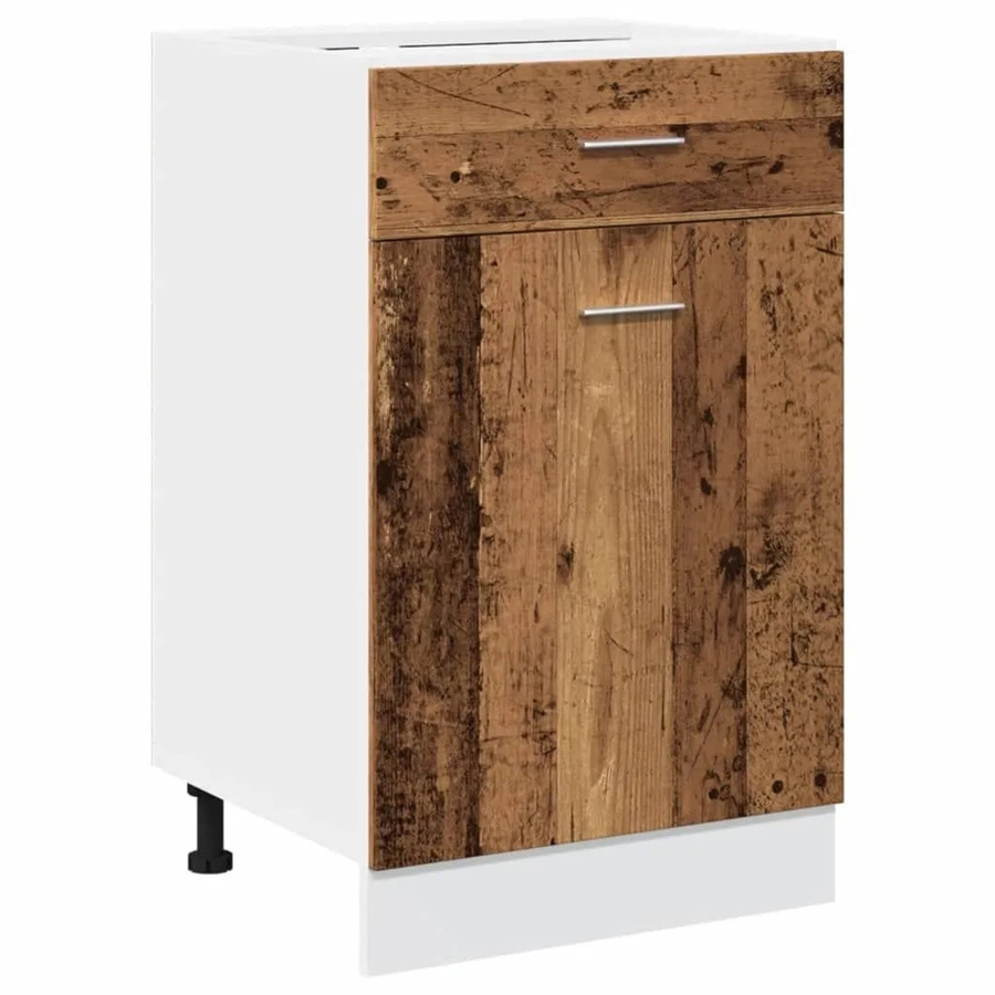 vidaXL Schubunterschrank Lyon in Altholz-Optik, Braun, B/T/H: 50 x 46 x 81,5 cm - Bild 2