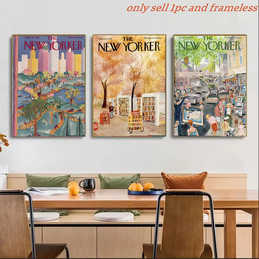 A-Art Of The New Yorker Poster, abstrakte Grafik als Wandkunst in Multicolour und Weiß, wasserfestes Retro-Papierposter für dein Zuhause, B/H: 20 x 15 cm - Bild 2