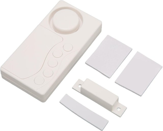 Igeteck Drahtloser 4-in-1 Einbruchalarm für Tür und Fenster mit WiFi und 108 dB, Weiß - Bild 1