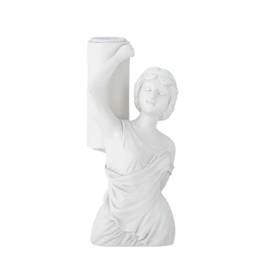 Bloomingville Kerzenhalter Medea aus Polyresin in Weiß, Höhe: 16 cm - Bild 1