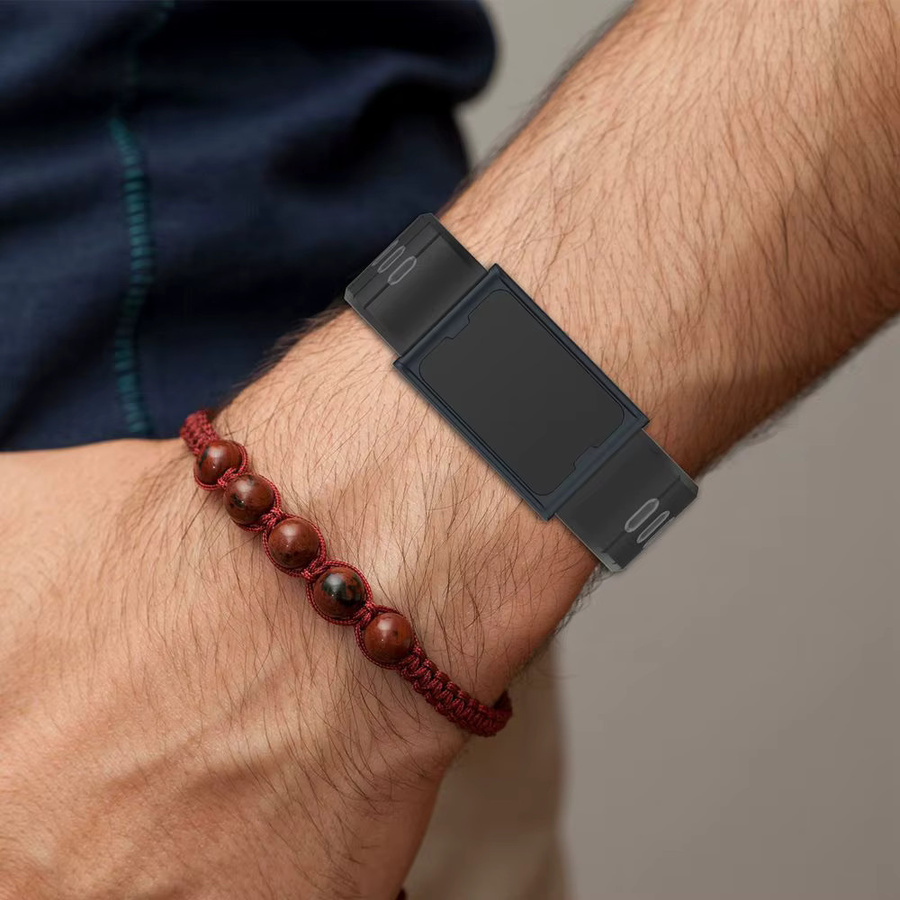 Huami Amazfit Helio Uhrenarmband, Silikon, 22 mm, Schwarz, Unisex - Bild 4